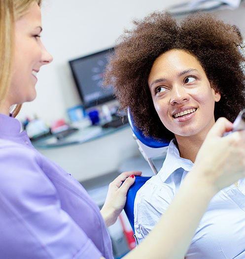 woman at the dentist