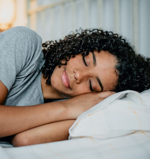 young woman sleeping